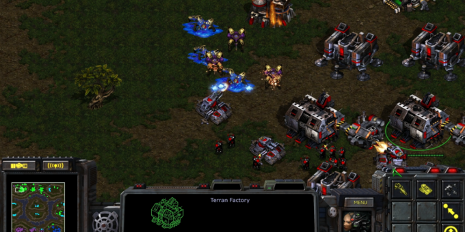 Régi játék a PC: Egy jelenet StarCraft