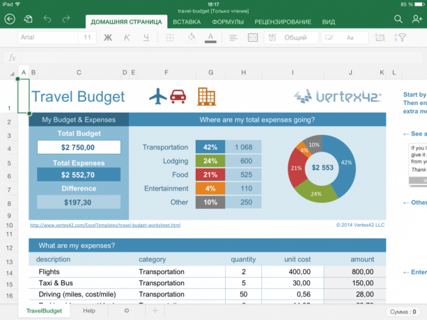 Hogyan számoljuk ki a költségek az utazás Excel