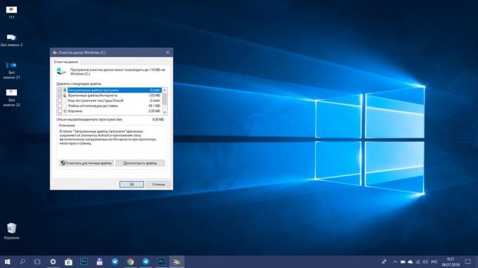Hogyan lehet felgyorsítani a Windows 10. tisztítsa meg a lemezt