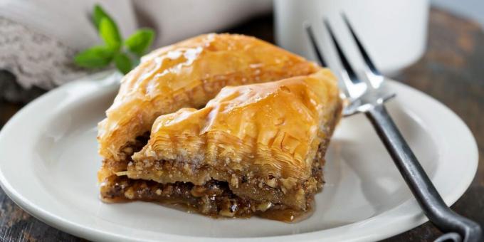 Phyllo tésztából készült görög baklava