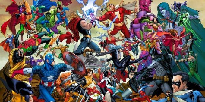 sorozat szuperhősök: Ellentétben Marvel DC