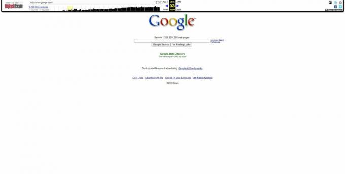 Webarchívum: a Google webhely másolata