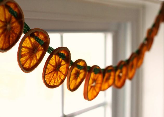 Karácsonyfa díszítés: szárított narancs
