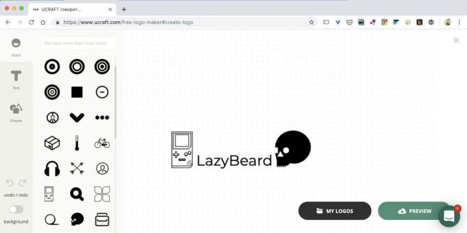 Hogyan hozzunk létre egy logó internetes honlapján Ucraft