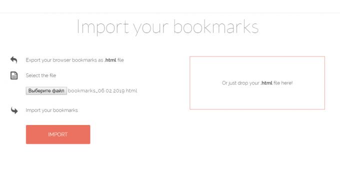 Booky.io: Könyvjelzők importálása