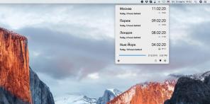 Clocker mutatja az aktuális időt városokban a világ menyubare MacOS