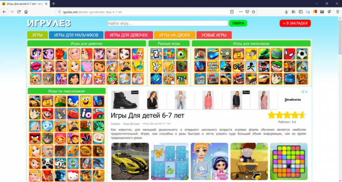 „Igrulez”: a fejlődő honlap gyerekeknek 6 és 7 éves