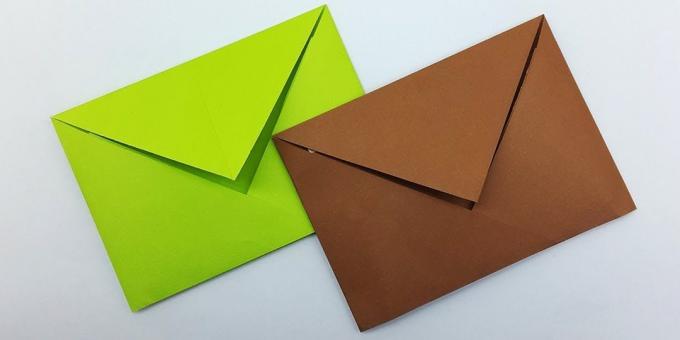 Hogyan készítsünk egy klasszikus borítékot a origami technikával ragasztó nélkül