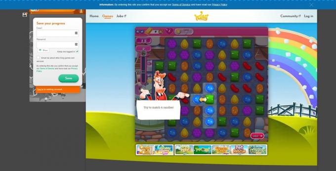 Online kirakós játékok: Candy Crush Saga