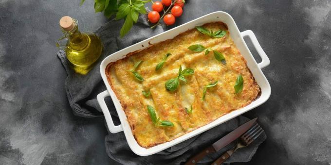 Cannelloni darált csirkével, besamel szósszal