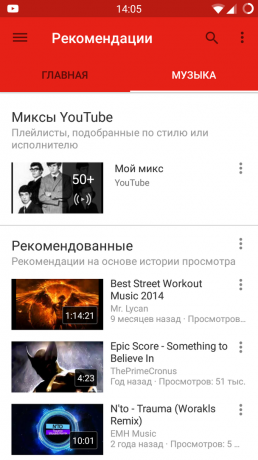 YouTube lejátszási lista kiválasztása
