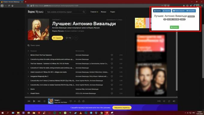 Töltsön le zenét a Yandex-ből. Zene ": Yandex Music Fisher