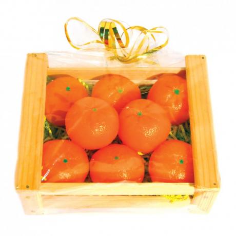 Ajándékok az újév: mandarin szappan