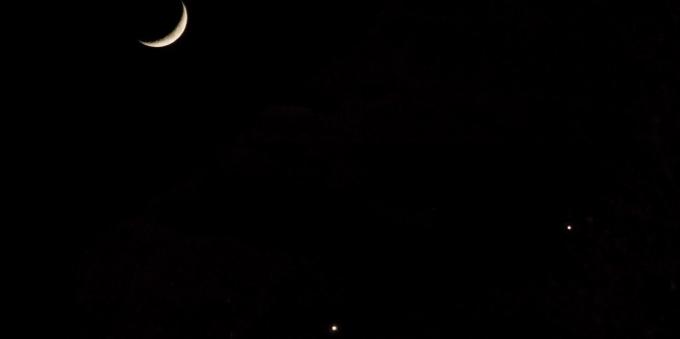 Csillagos ég: Jupiter, a Hold és a Vénusz