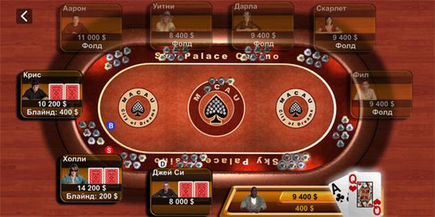 A táblázat a „Texas Hold'em” - az első játék az App Store