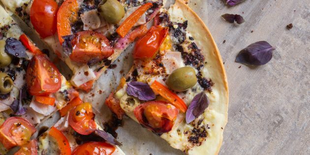 Tortilla pizza: kész étel