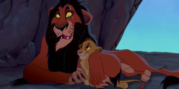 Simba és Scar az animációs film "The Lion King"