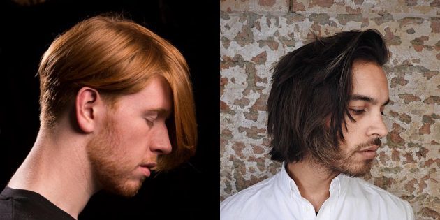 Divatos férfi frizurákat birtokosai hosszú haj: Creative hajvágás a frufru nagyon hosszú