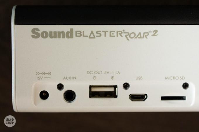 Creative Sound Blaster Roar 2: csatlakozók