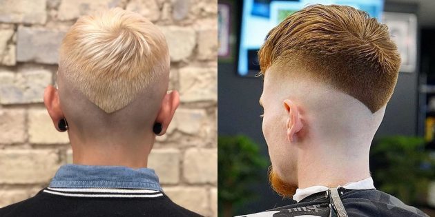 Divatos férfi frizurákat a rajongók az extrém sportok: Cut háromszög szegély