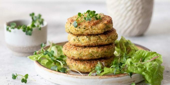 Brokkoli és quinoa kotlett