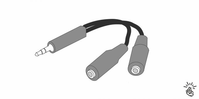 Mikrofonnal ellátott fejhallgató csatlakoztatása laptophoz: adapter