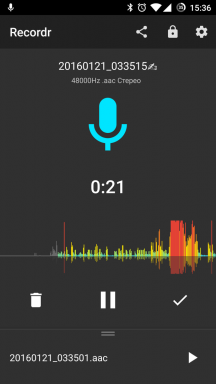 Recordr Android - kiváló minőségű hangrögzítő teljes ellenőrzési lehetőségek