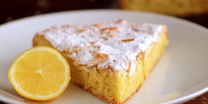Lemon-mandulás sütemény nélkül liszt