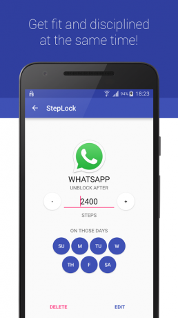 StepLock: norma lépéseket feloldásához WatsApp