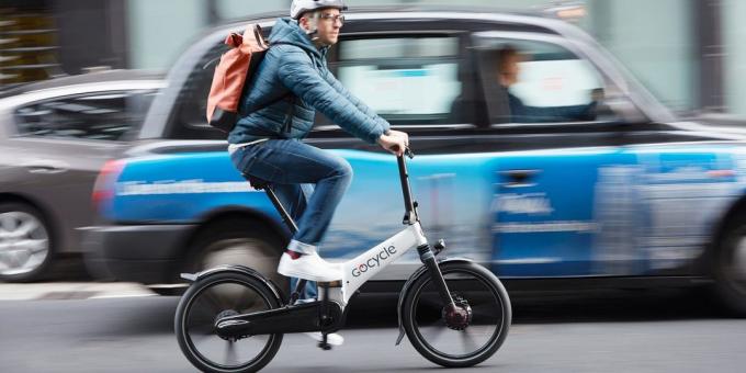 Összecsukható elektromos kerékpár Gocycle GX: akkumulátor tart 64 kilométer