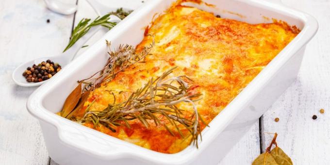 Burgonya gratin céklával