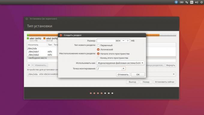 Az Ubuntu telepítése mellett a jelenlegi rendszer kézi üzemmódban