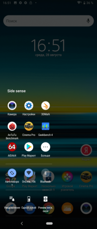Sony Xperia 1: panel alkalmazások