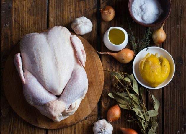 Sütős csirke citrommal: készítse elő az összetevőket