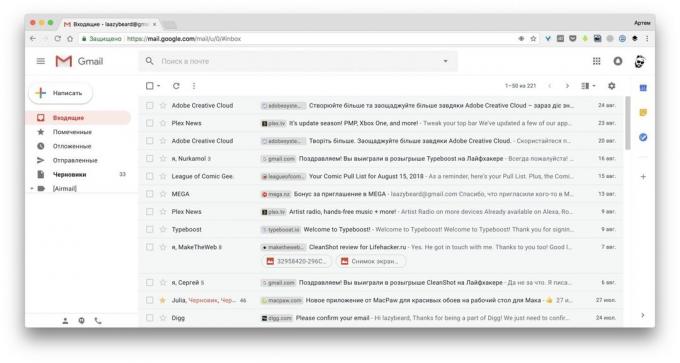 Gmail Sender ikonok