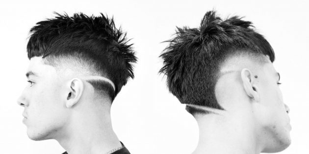 Divatos férfi frizurákat a rajongók az extrém sportok: borotvált minták