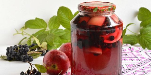 Chokeberry receptek: kompót berkenye és alma télen