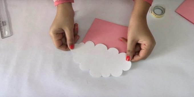 Születésnapi kártya saját kezűleg: ragasztó felhő