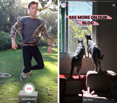 Frissítés Instagram: Mode "Boomerang"