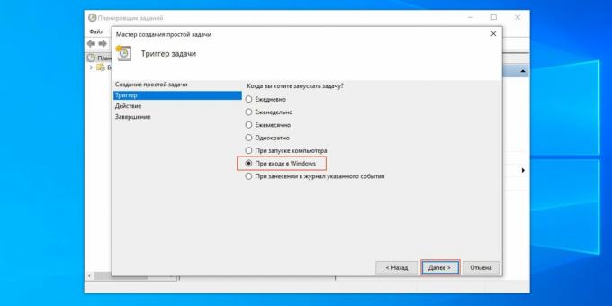 Hogyan adhatunk programot a Windows 10 indításához a "Feladatütemező" segítségével