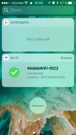 Wi-Fi Widget: ping teszt