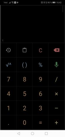 Calculator Android: Sötét téma