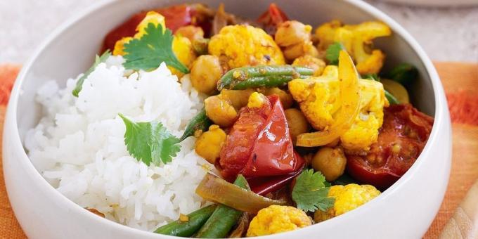 Receptek csicseriborsó: Növényi curry csicseriborsó