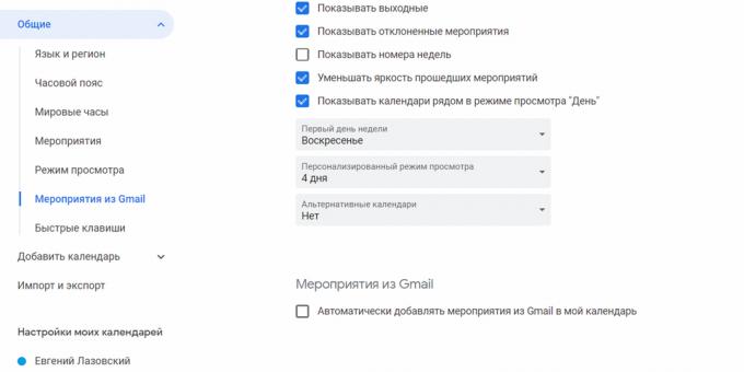 Hogyan lehet kikapcsolni automatikusan hozzáadja az eseményeket a Gmail «Google Calendar»