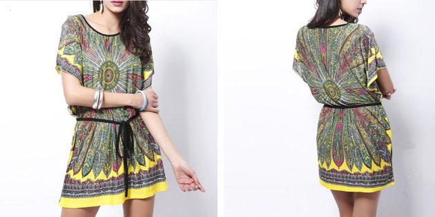 Strand ruha: ruha etnikai print