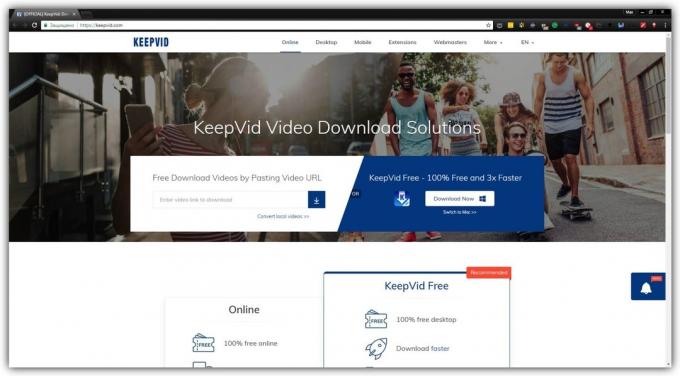 Hogyan letölthető videók programozás nélkül: KeepVid