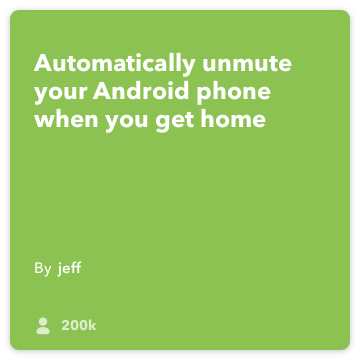 IFTTT Recept: Mikrofonbe a telefont, amikor hazaérek összeköt Android helyet android-eszközön