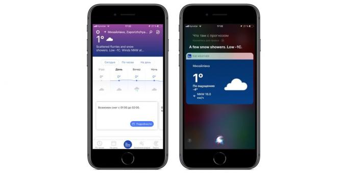 Kompatibilis alkalmazások gyors Siri parancsokat iOS 12: The Weather Channel