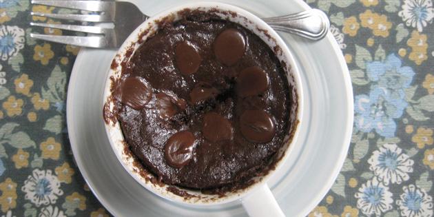 Receptek gyors ételeket: csokoládé cupcake egy pohár