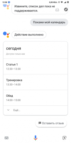 A Google Asszisztens: Menetrend